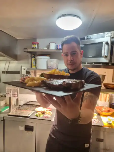 Jace Bowden - Owner of KA-Boom Steak and Fish Restaurant Helston Cornwall