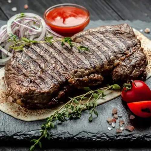 Sirloin Steak at KA-Boom Restaurant in Helston Cornwall